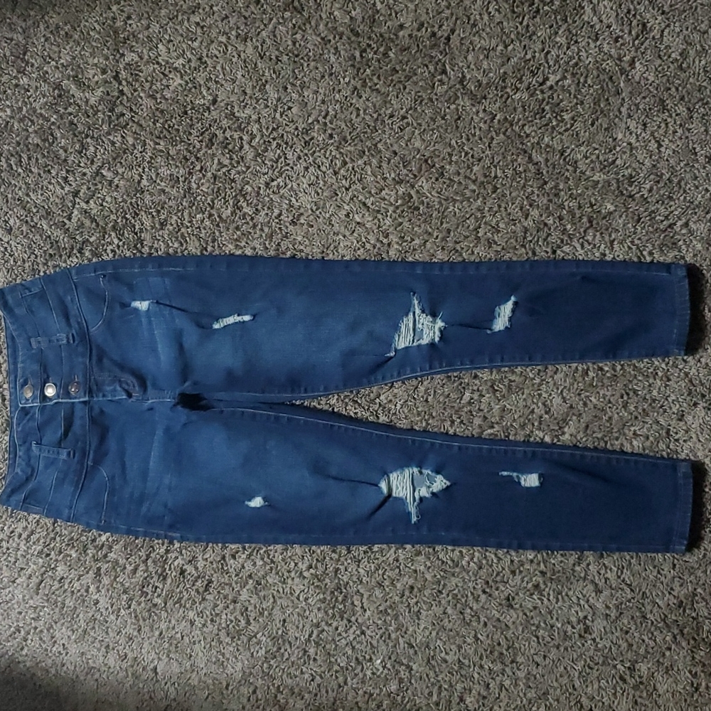 Rue21 distressed high rise ankle jegging size 0